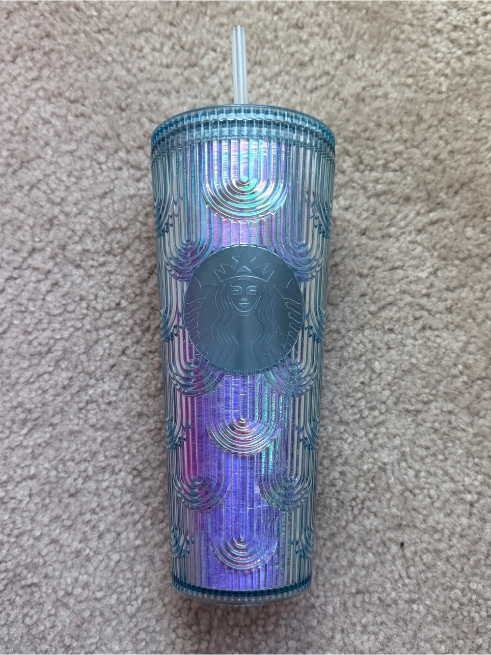 Starbucks Iridescent Spring 2022 Cold Cup Tumbler with Straw